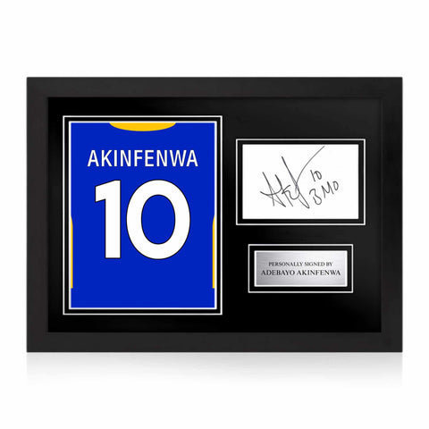 Adebayo Akinfenwa Signed Framed Display with Shirt Back Photo