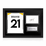 Brahim Diaz Signed Framed Display with Shirt Back Photo