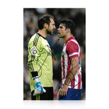 Diego Costa & Diego Lopez Signed 12x8 Photo