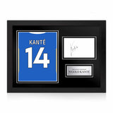N'golo Kante Signed Framed Display with Shirt Back Photo