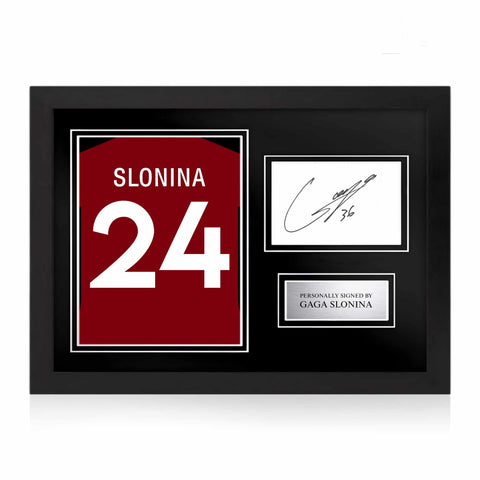 Gabriel Slonina Signed Framed Display with Shirt Back Photo