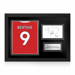 Christian Benteke Signed Framed Display with Shirt Back Photo