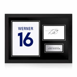 Timo Werner Signed Framed Display with Shirt Back Photo