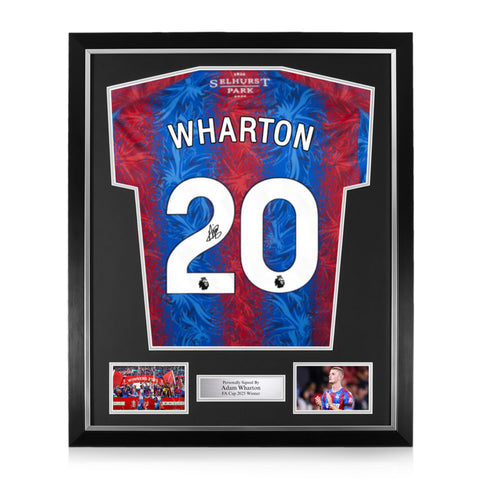 Adam Wharton Signed Framed Crystal Palace 2024/25 Home Shirt
