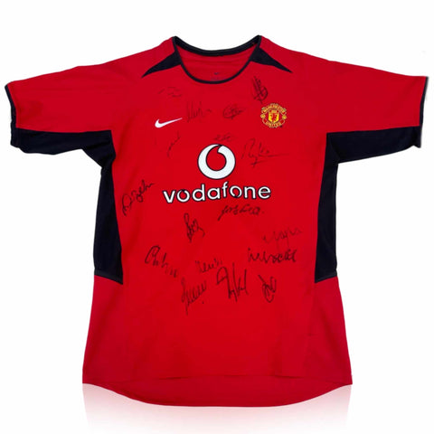 Squad Signed Manchester United 2002/04 Home Shirt