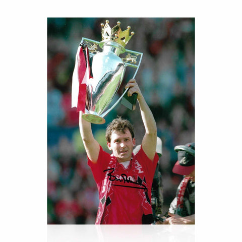 Bryan Robson Signed A4 Photo