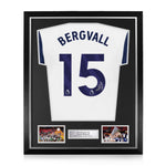 Lucas Bergvall Signed Framed Tottenham Hotspur 2024/25 Home Shirt