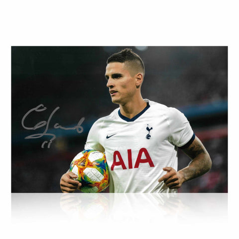 Erik Lamela Signed 12x8 Photo