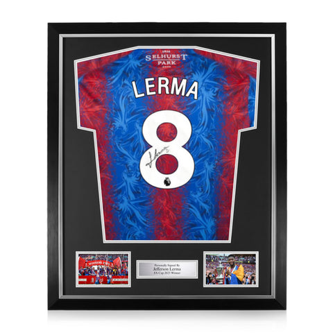 Jefferson Lerma Signed Framed Crystal Palace 2024/25 Home Shirt