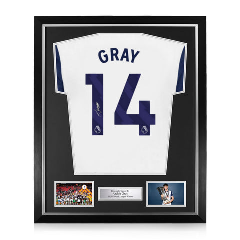 Archie Gray Signed Framed Tottenham Hotspur 2024/25 Home Shirt