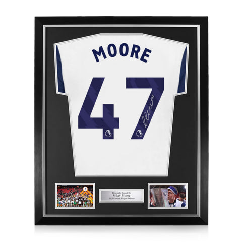 Mikey Moore Signed Framed Tottenham Hotspur 2024/25 Home Shirt