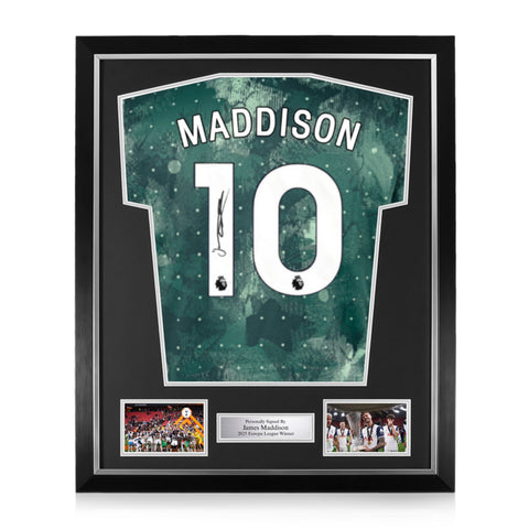 James Maddison Signed Framed Tottenham Hotspur 2024/25 Third Shirt