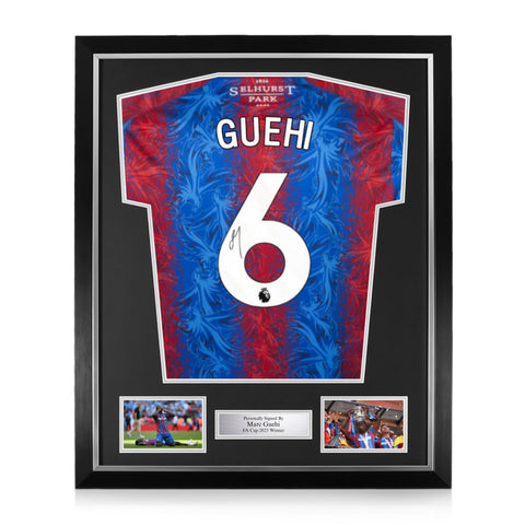 Marc Guehi Signed Framed Crystal Palace 2024/25 Home Shirt