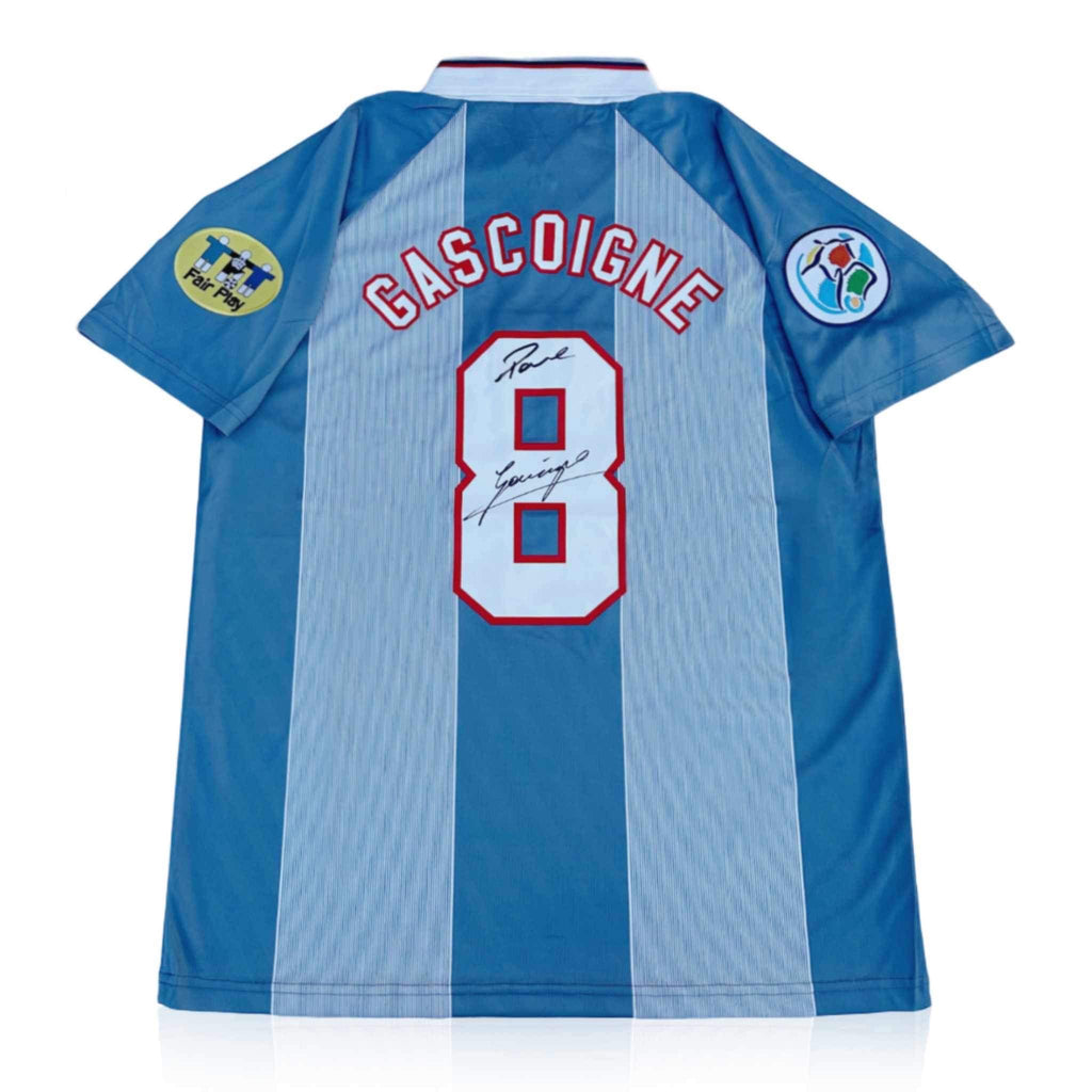 Paul Gascoigne Rangers 96 Away Shirt Signed Paul Gascoigne Shirt