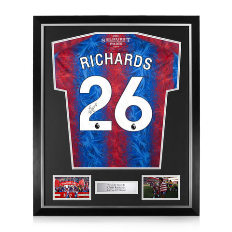 Chris Richards Signed Framed Crystal Palace 2024/25 Home Shirt