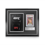 Michael Bisping Signed Panini Ufc Signatures Purple /49 PSA 10 Framed Display w/ UFC Glove