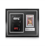 Michael Bisping Signed Panini Ufc Signatures Purple /49 PSA 10 Framed Display w/ UFC Glove