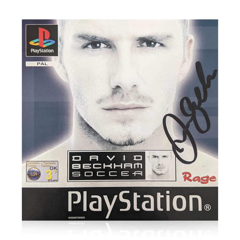 David Beckham Signed PS1 David Beckham Soccer Game Manual