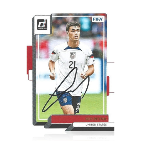 Giovanni Reyna Signed 2022-23 Panini Donruss Soccer FIFA USA #170