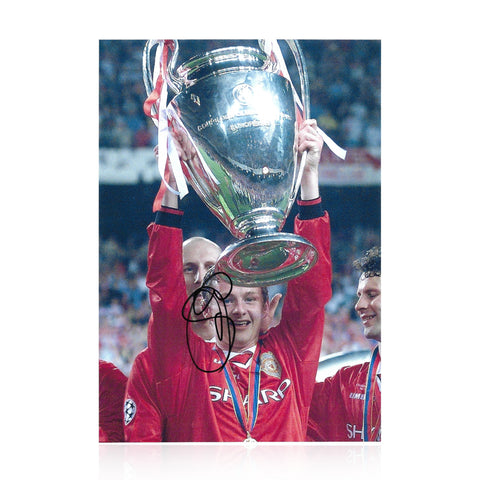 Ole Gunnar Solskjaer Signed A4 Photo