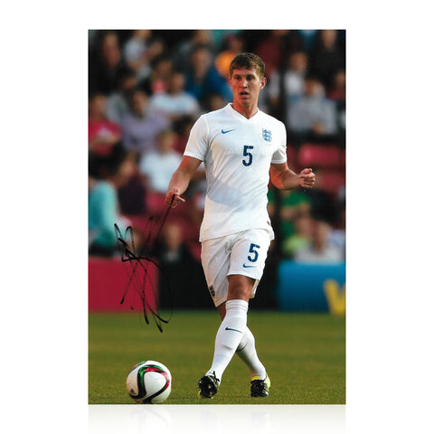 John Stones Signed 12x8 Photo