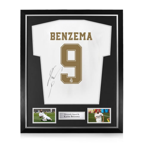 Karim Benzema Signed Framed Real Madrid 2019/20 Home Shirt