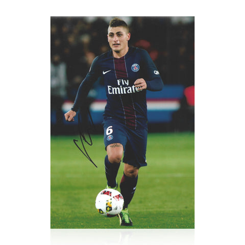 Marco Verratti Signed 12x8 Photo