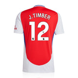 Jurien Timber Signed Arsenal 2024/25 Home Shirt