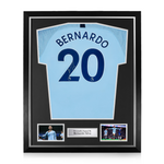 Bernardo Silva Signed Framed Manchester City Home Shirt