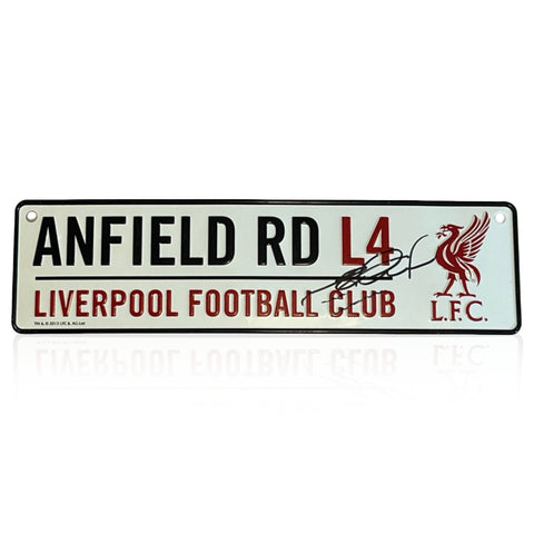 Steven Gerrard Signed Anfield Street Sign