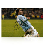 Carlos Tevez Signed A4 Photo