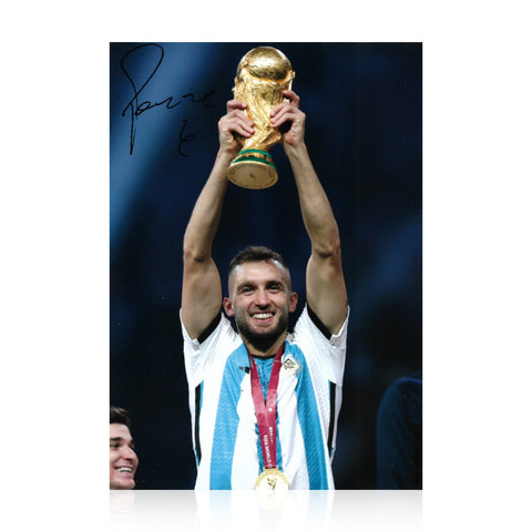 Germán Pezzella Signed A4 Photo