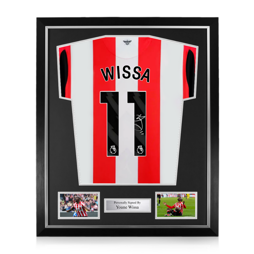 Yoane Wissa Signed Framed Brentford 2024/25 Home Shirt – The