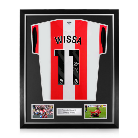 Yoane Wissa Signed Framed Brentford 2024/25 Home Shirt