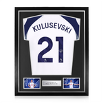 Dejan Kulusevski Signed Framed Tottenham Hotspur 2025/26 Home Shirt
