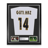 Guti Signed Framed Home 2004/05 Shirt w/ BAS Beckett Authentication