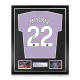 Kaoru Mitoma Signed Framed Brighton 2025/26 Away Shirt