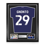Wilfried Gnonto Signed Framed Leeds United 2024/25 Third Shirt