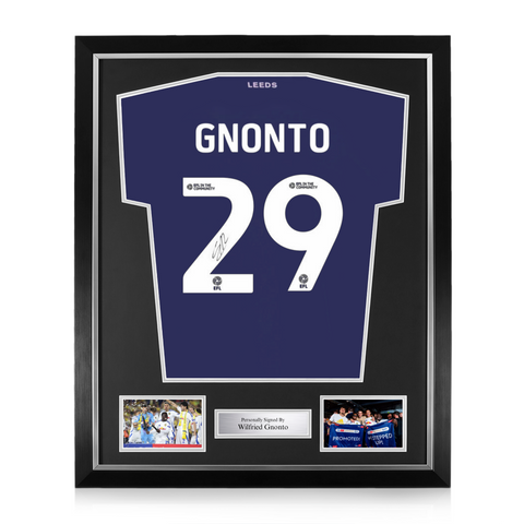 Wilfried Gnonto Signed Framed Leeds United 2024/25 Third Shirt