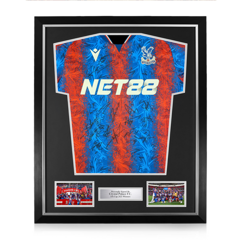 Crystal Palace F.C. Squad Signed Framed 2024/25 Home Shirt