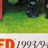 Manchester United 1993/94 Squad Signed 33x23 Team Magazine Huge Foldout Fixture List Poster