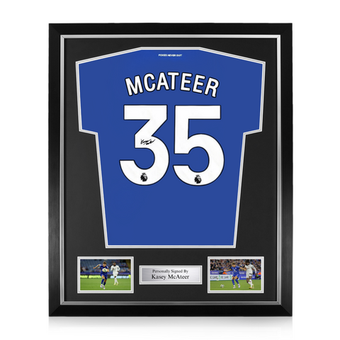 Kasey McAteer Signed Framed Leicester City 2024/25 Home Shirt