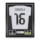 Gonzalo García Signed Framed Home 2025/26 Shirt w/ BAS Beckett Authentication