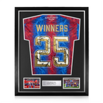 Crystal Palace F.C. Squad Signed Framed 2024/25 Winners 25 Home Shirt