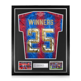Crystal Palace F.C. Squad Signed Framed 2024/25 Winners 25 Home Shirt