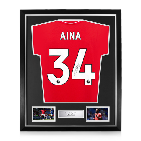 Ola Aina Signed Framed Nottingham Forest 2025/26 Home Shirt