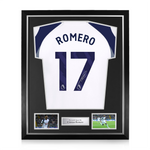 Cristian Romero Signed Framed Tottenham Hotspur 2025/26 Home Shirt
