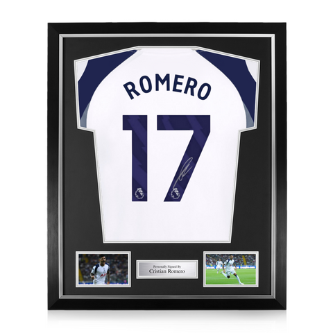 Cristian Romero Signed Framed Tottenham Hotspur 2025/26 Home Shirt