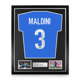 Paolo Maldini Signed Framed Italy Home Shirt w/ BAS Beckett Authentication