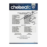 Papiss Cisse Signed Chelsea v Newcastle 2011/2012 A4 Teamsheet